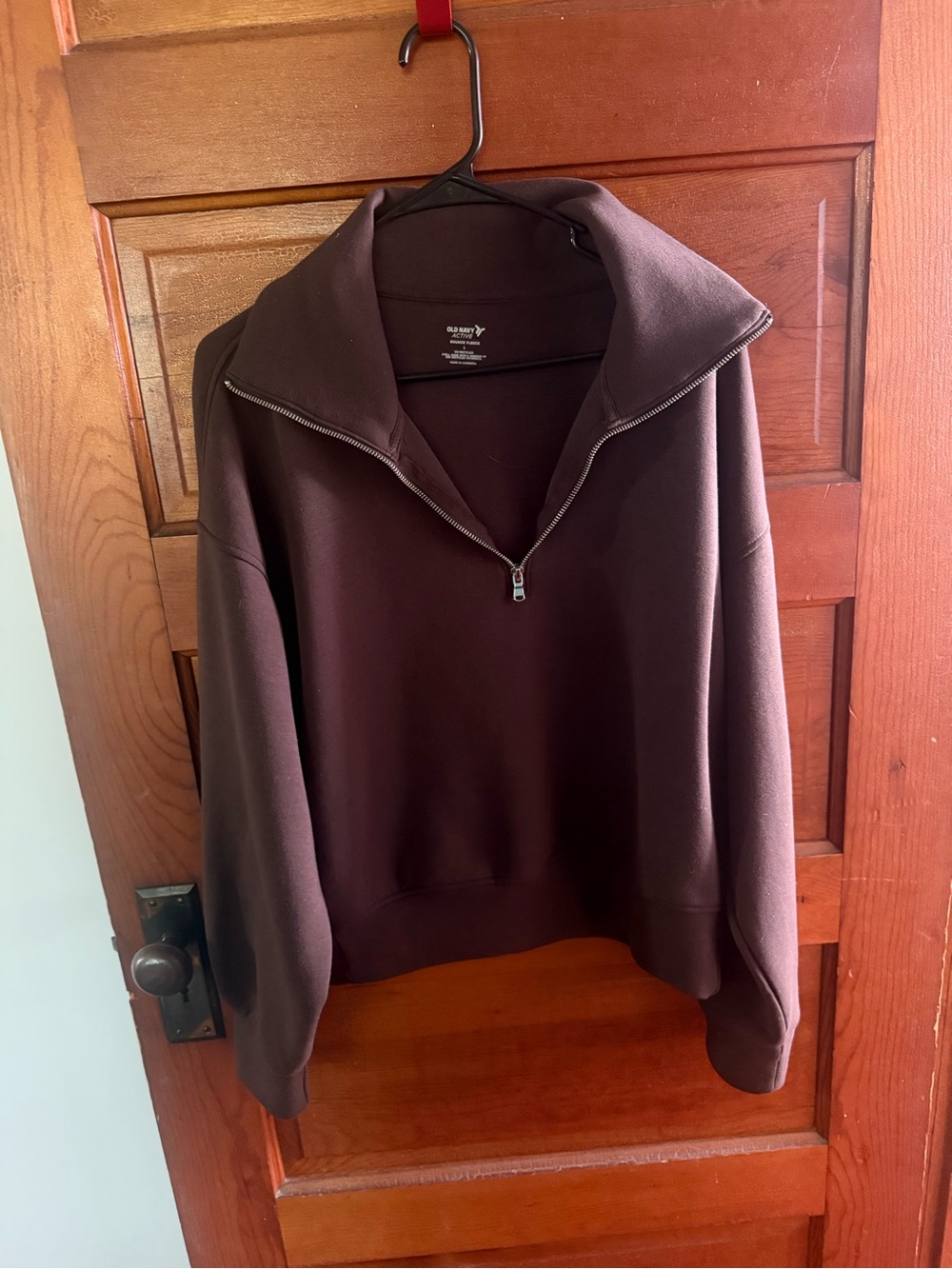 Old Navy Womens Dark Brown Half-Zip Pullover Sweater